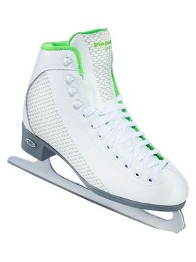 Riedell Sparkle Ice Figure Skates 113 White Green Lime Women’s Size 5 NIB